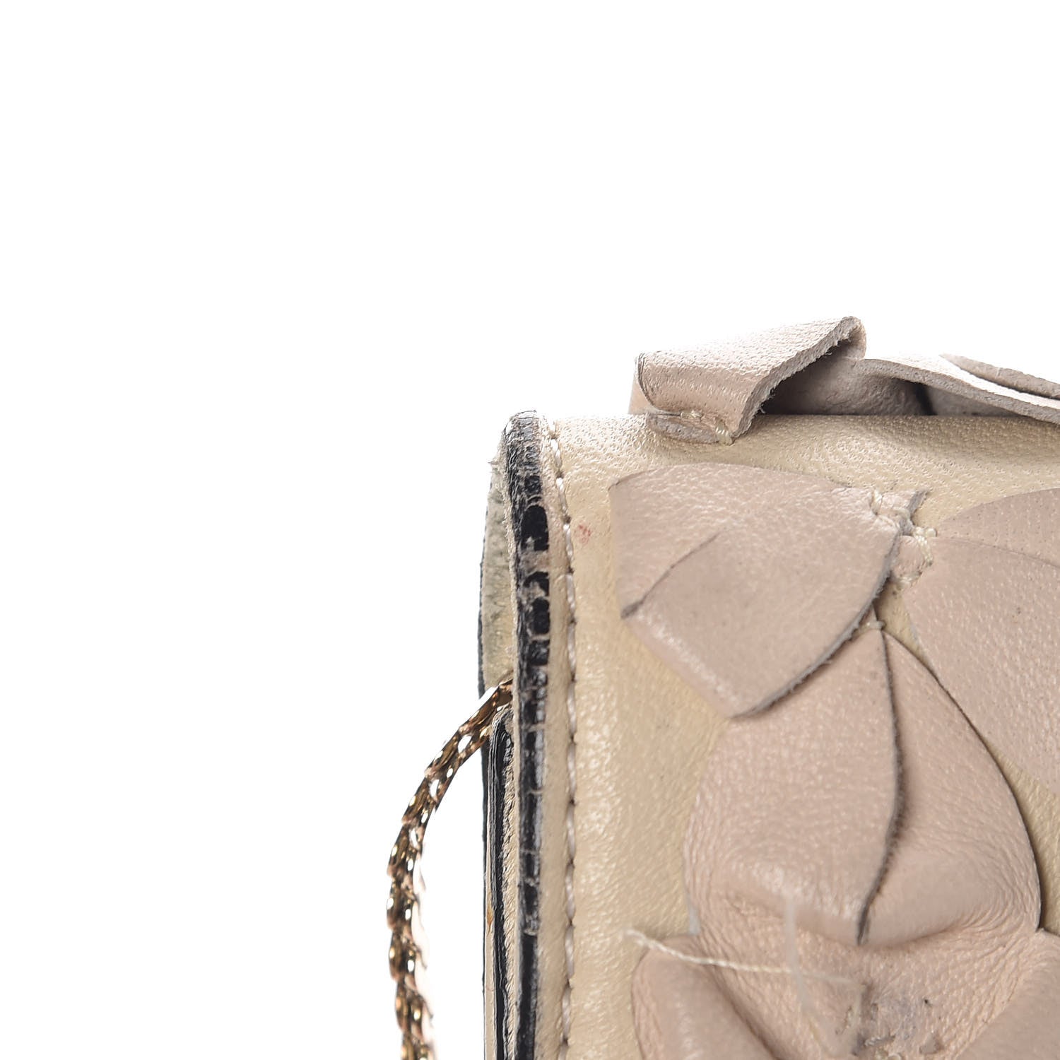Valentino Garavani Vitello Glam Flower Crystal Bow Clutch Nude 20 of 21