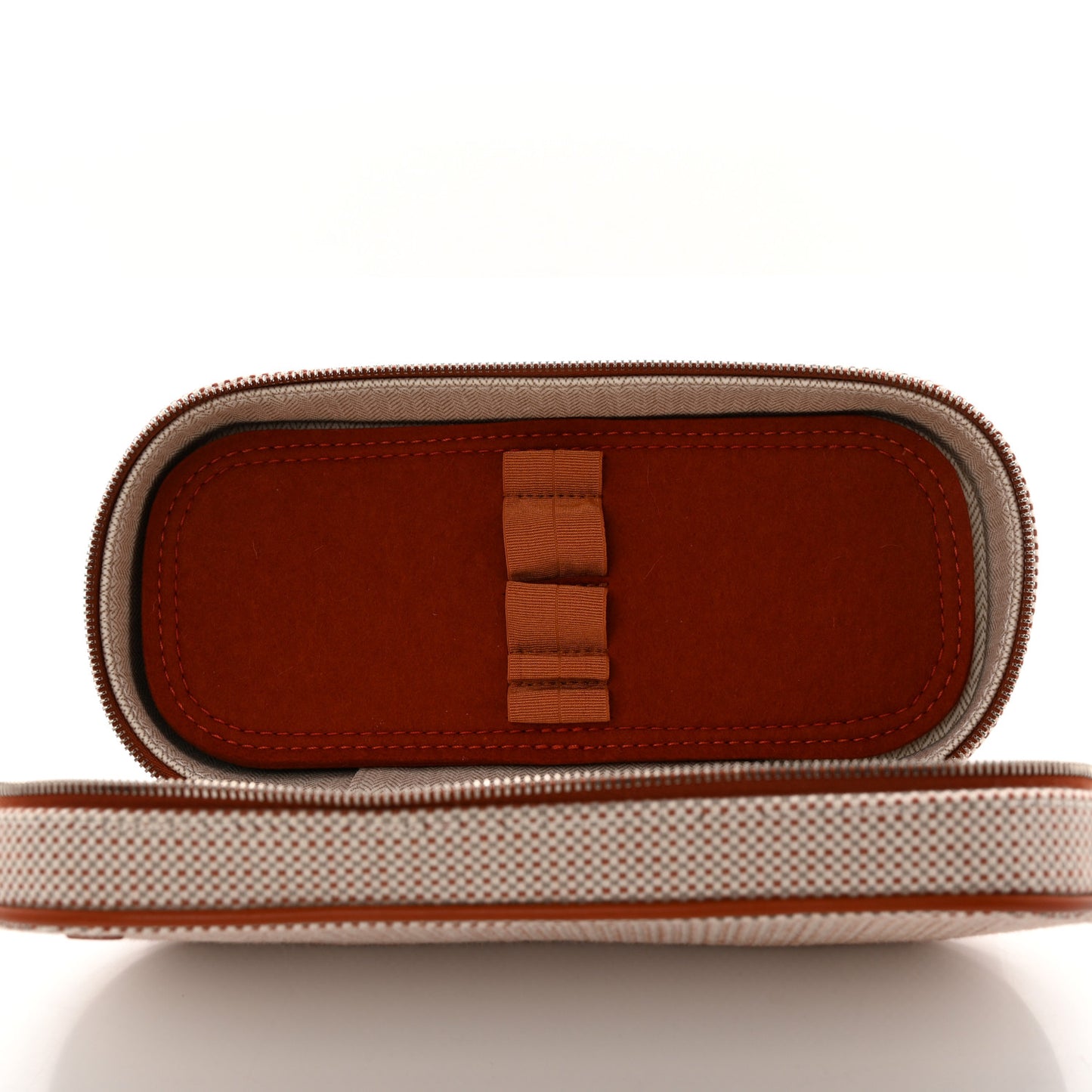 Cotton H Canvas Lambskin Escale Case Vermillon