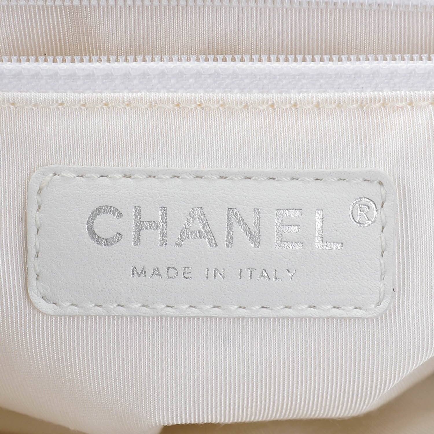 Chanel Lambskin Quilted Pile Ou Face Flap White 6 of 7