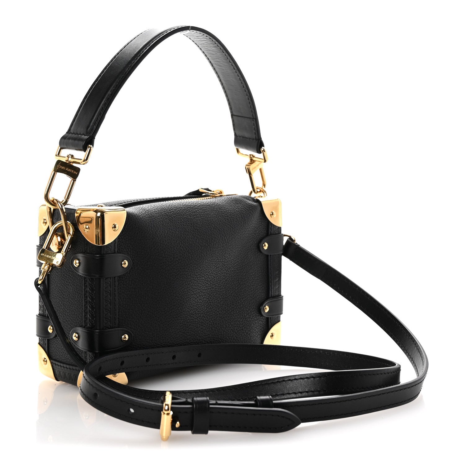 Louis Vuitton Grained Calfskin Side Trunk PM Black 3 of 9