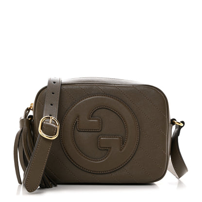 Gucci Sakai Be Green Calfskin Diagonal Stitched Small Blondie Shoulder Bag Craclet Brown 1 of 10