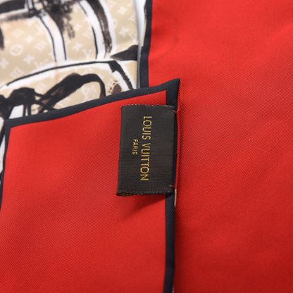 Louis Vuitton Silk Monogram Trunks Bandeau Brown 4 of 7