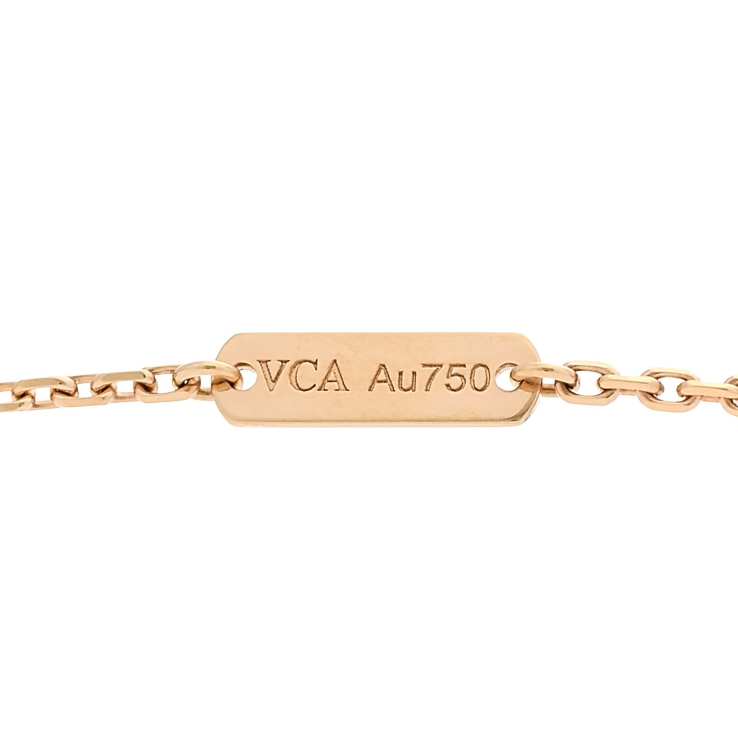 18K Yellow Gold Carnelian Vintage Alhambra Pendant Necklace