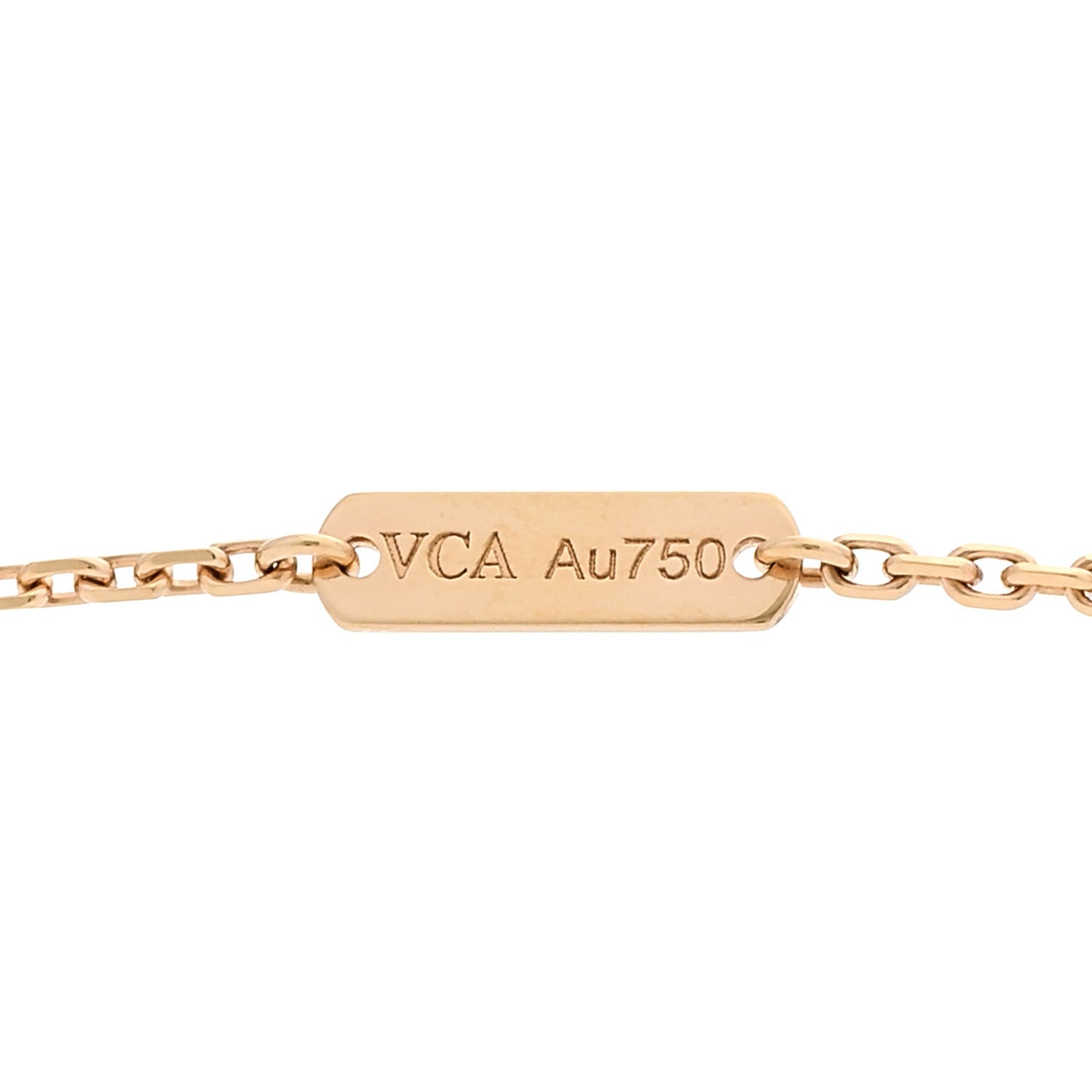 Van Cleef & Arpels 18K Yellow Gold Carnelian Vintage Alhambra Pendant Necklace 4 of 5
