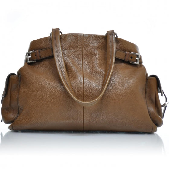 Vitello Daino Leather Shoulder Bag