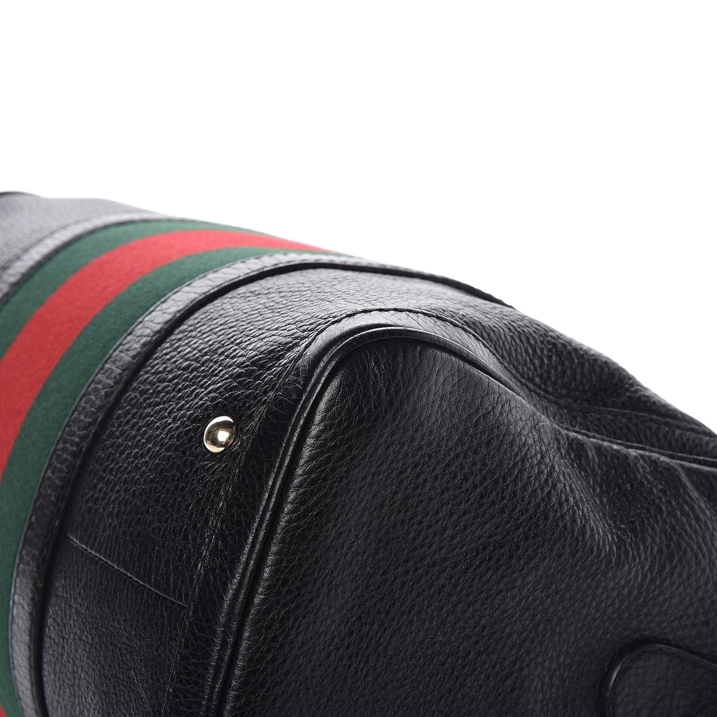 Calfskin Vintage Web Medium Boston Black