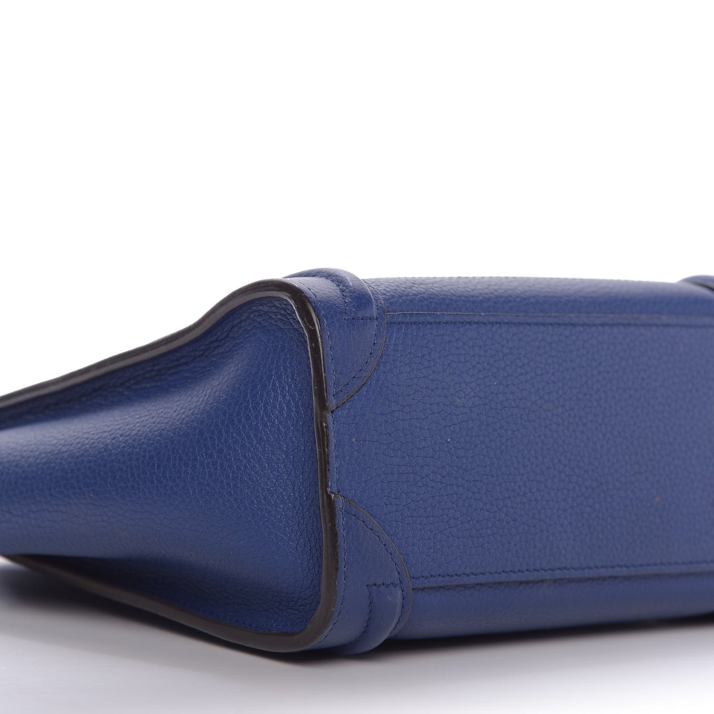 Drummed Calfskin Nano Luggage Indigo