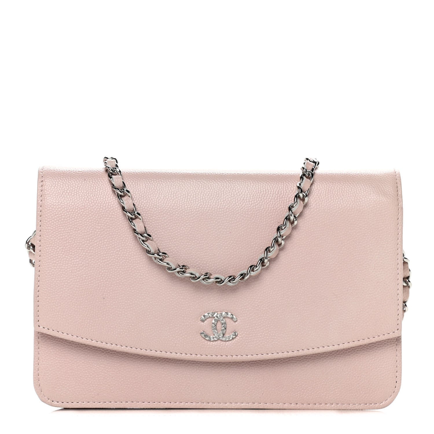 Chanel Caviar Sevruga Wallet On Chain WOC Pink 1 of 15