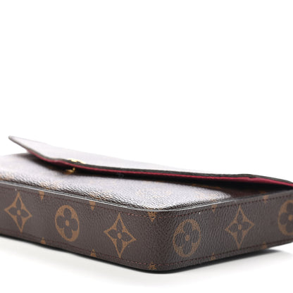 Louis Vuitton Monogram Pochette Felicie Chain Wallet Fuchsia 7 of 11