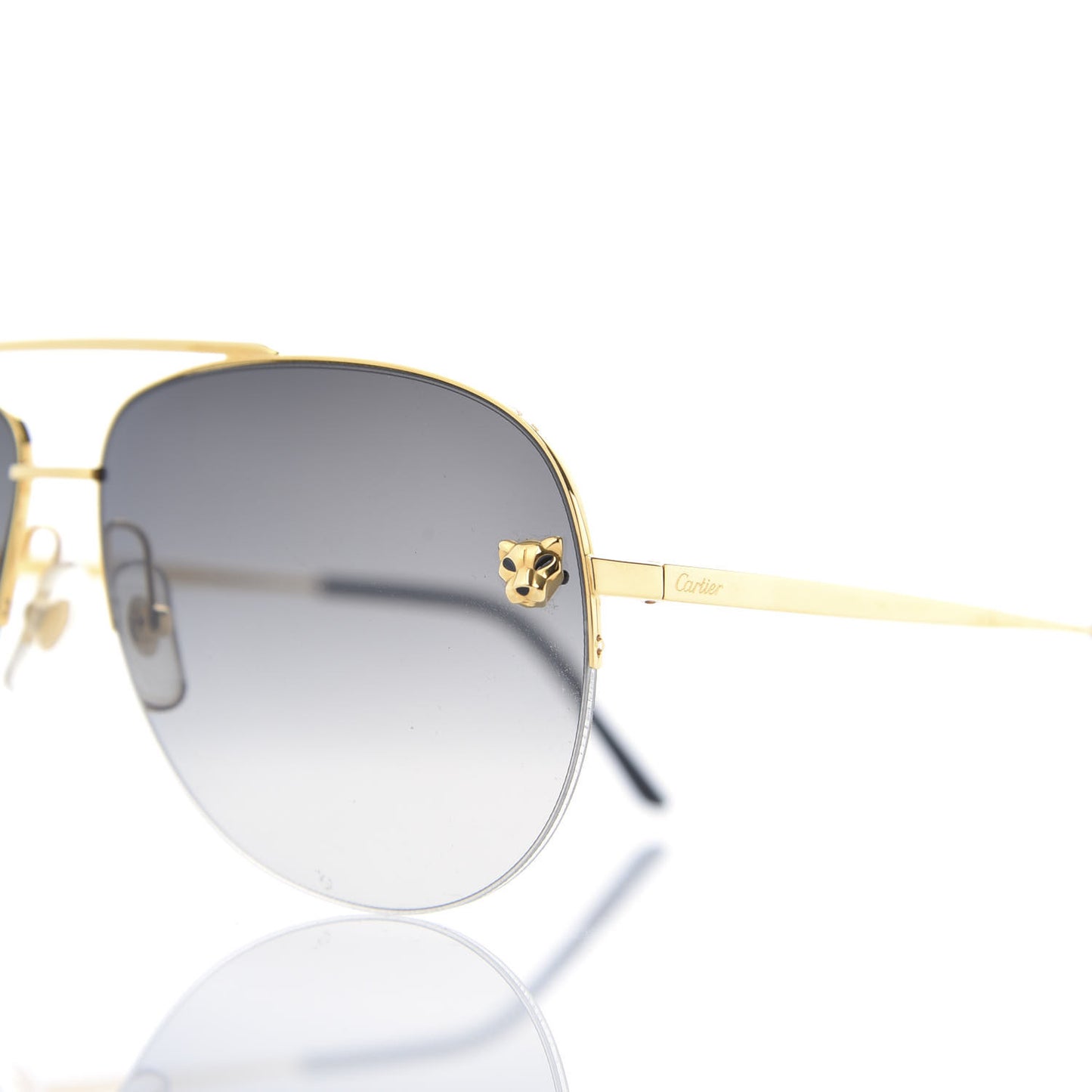 Santos de Aviator Sunglasses CT0229S Gold Black