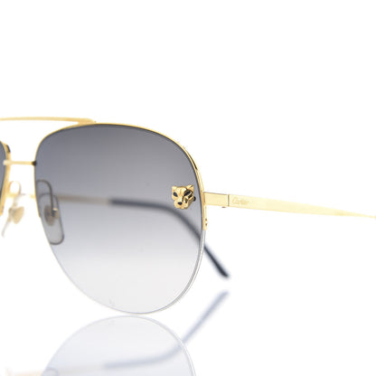 Cartier Santos de Aviator Sunglasses CT0229S Gold Black 7 of 8