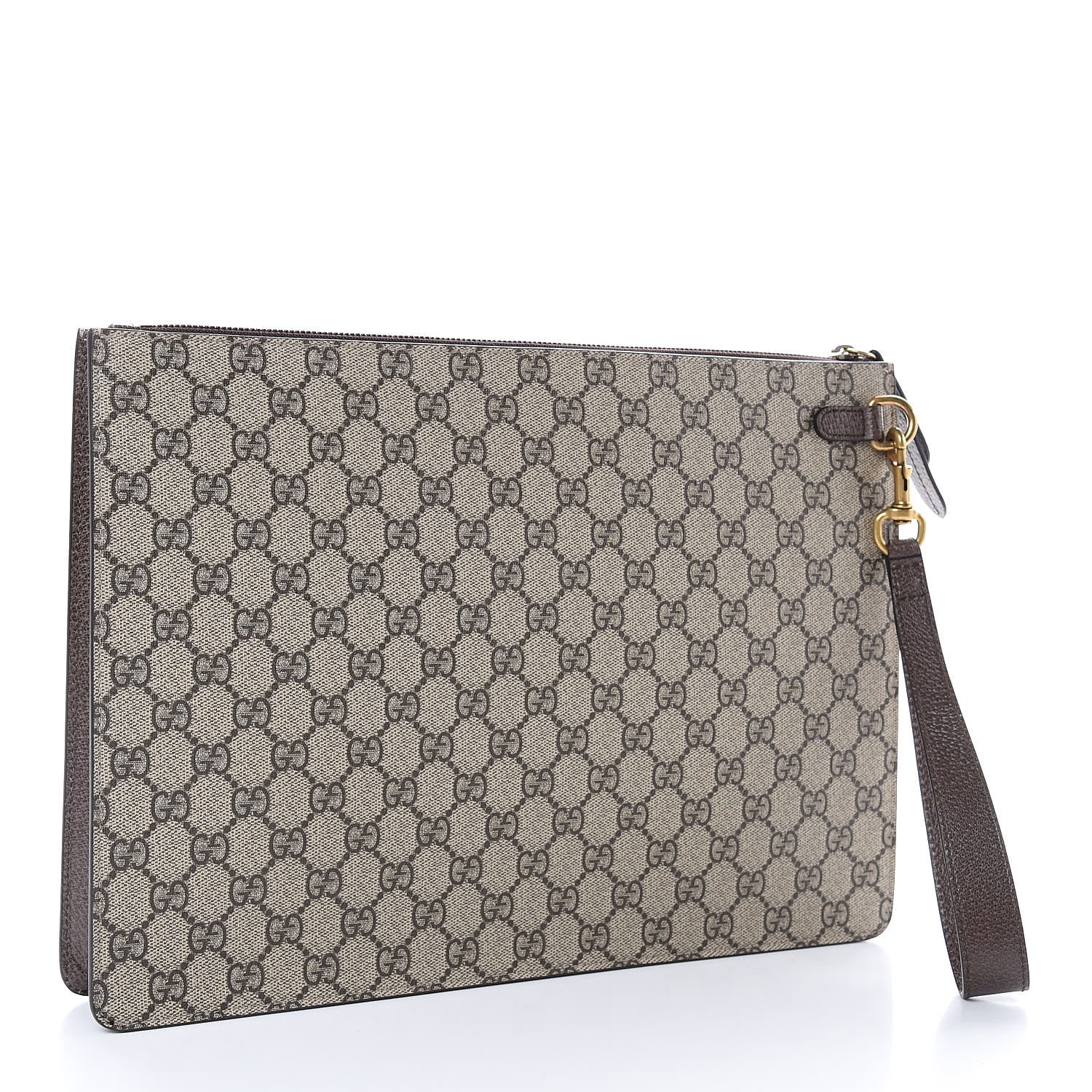 Gucci GG Supreme Monogram Web Animalier Bee Embroidered Medium Documents Holder Beige New Acero 3 of 9