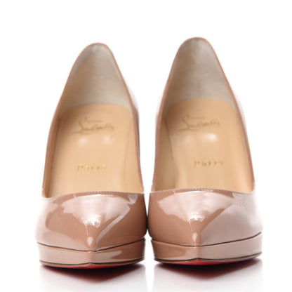 Christian Louboutin Patent Pigalle Plato 100 Pumps 35.5 Nude 2 of 8