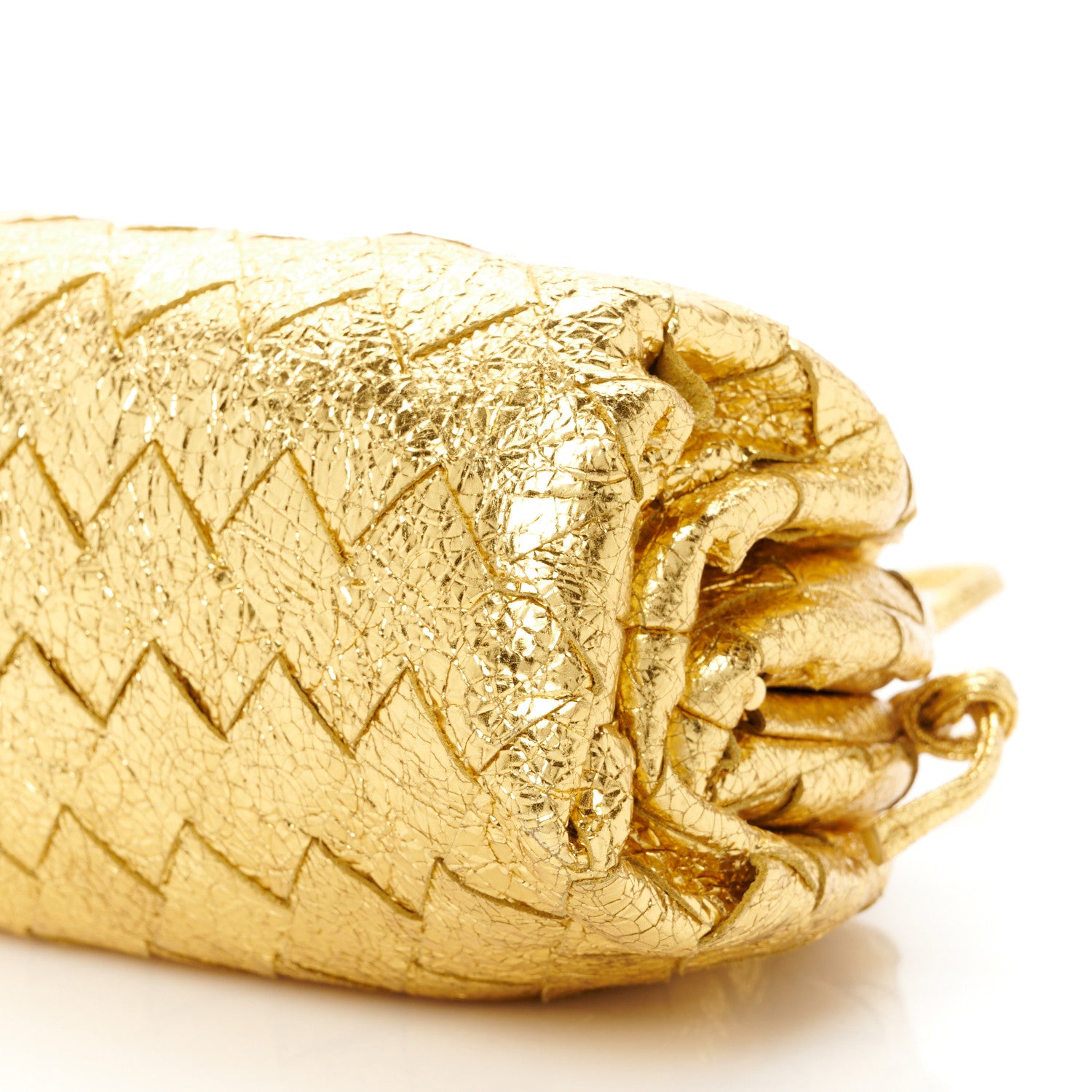 Bottega Veneta Metallic Nappa Intrecciato The Mini Pouch Oro 11 of 11
