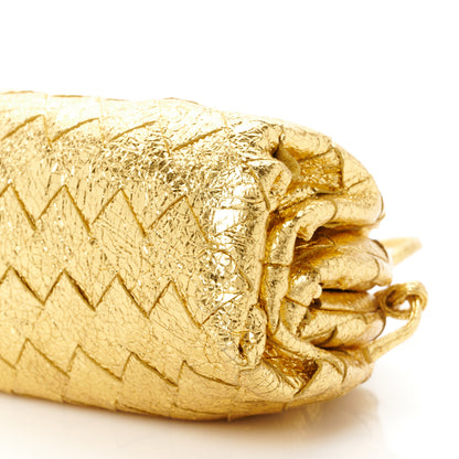 Bottega Veneta Metallic Nappa Intrecciato The Mini Pouch Oro 11 of 11