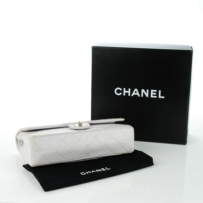 Chanel Aged Calfskin Quilted 50th Anniversary 2.55 Reissue 226 Flap Light Grey 4 of 9