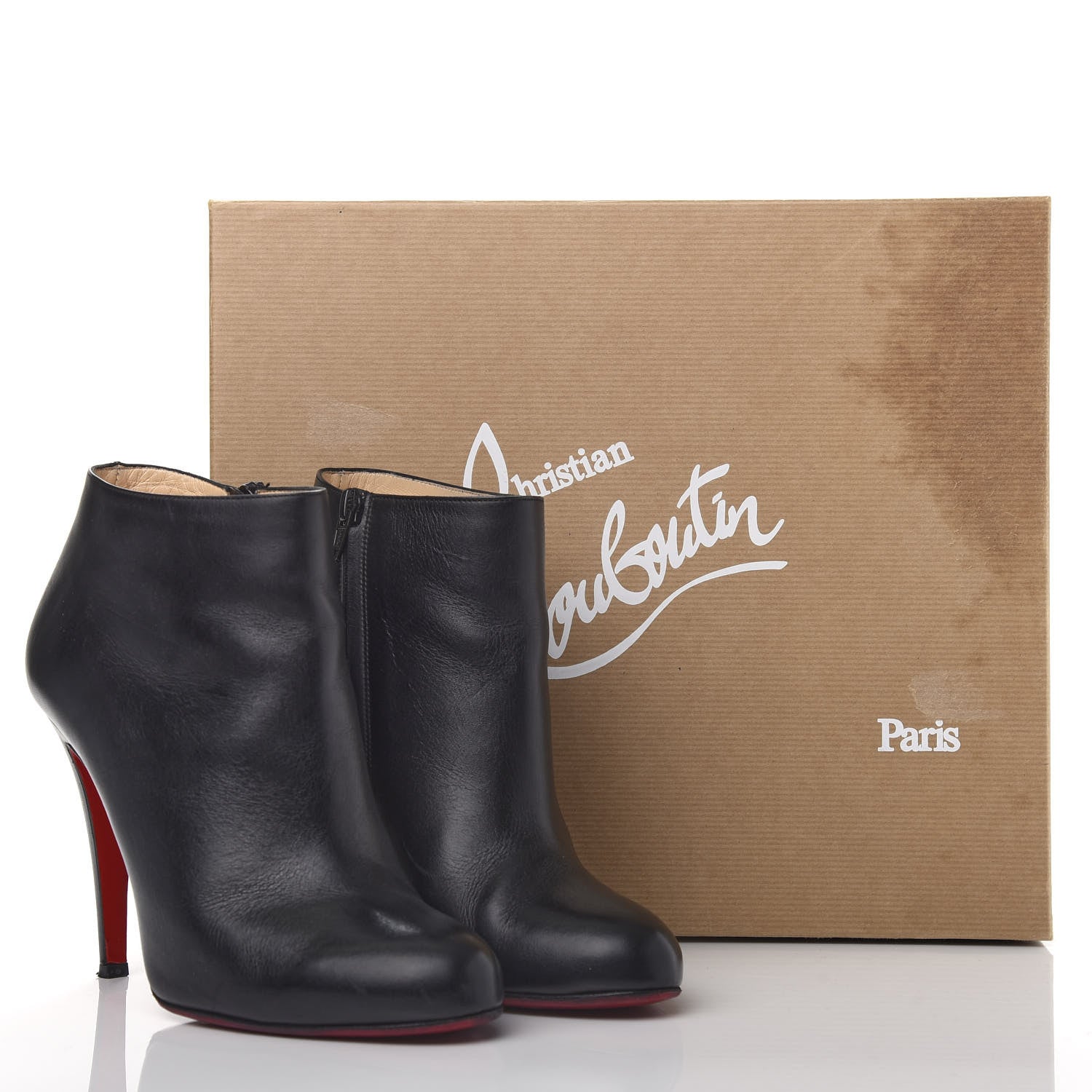 Christian Louboutin Calfskin Belle 100 Ankle Boots 40 Black 10 of 10