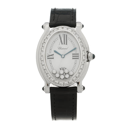 Chopard Stainless Steel Alligator Diamond Bezel 31mm Oval Happy Sport Quartz Watch 1 of 4
