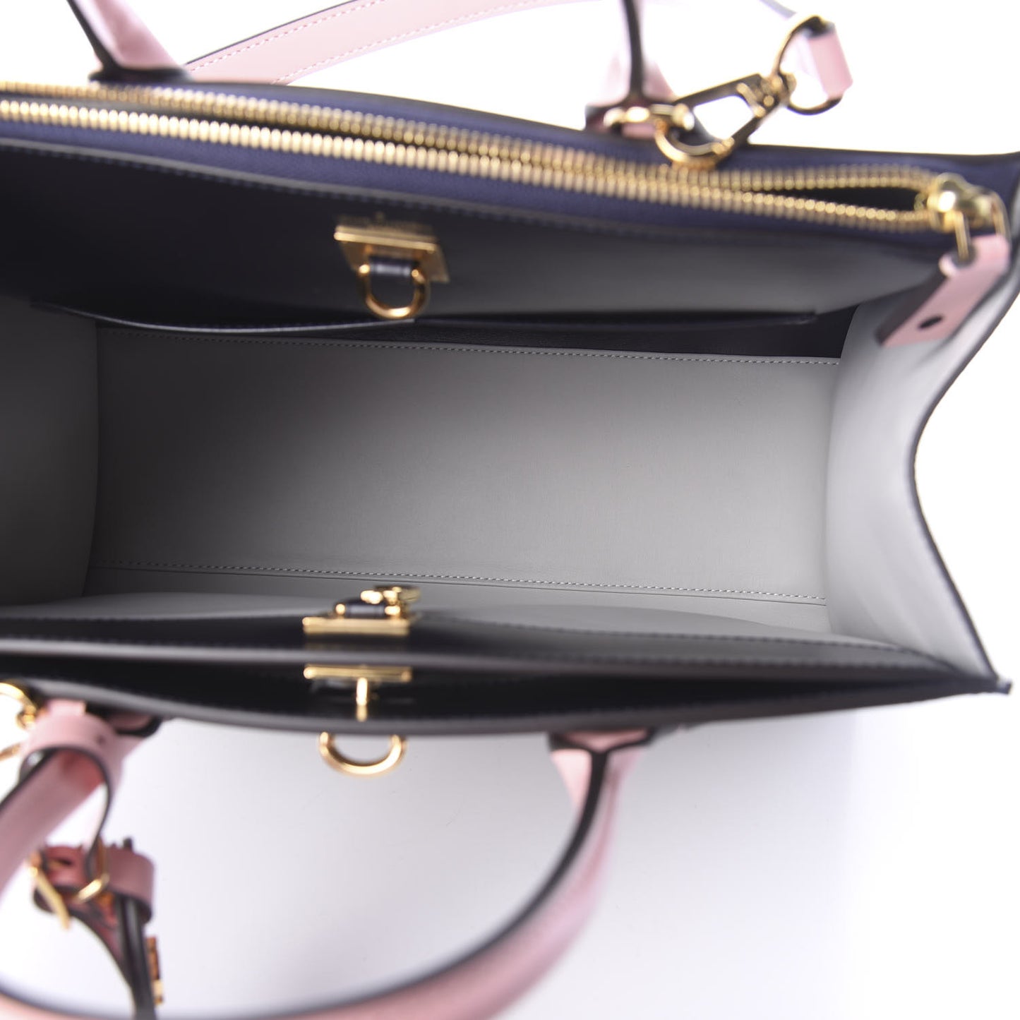 Calfskin City Steamer MM Gris Antartica Navy Rose Doux
