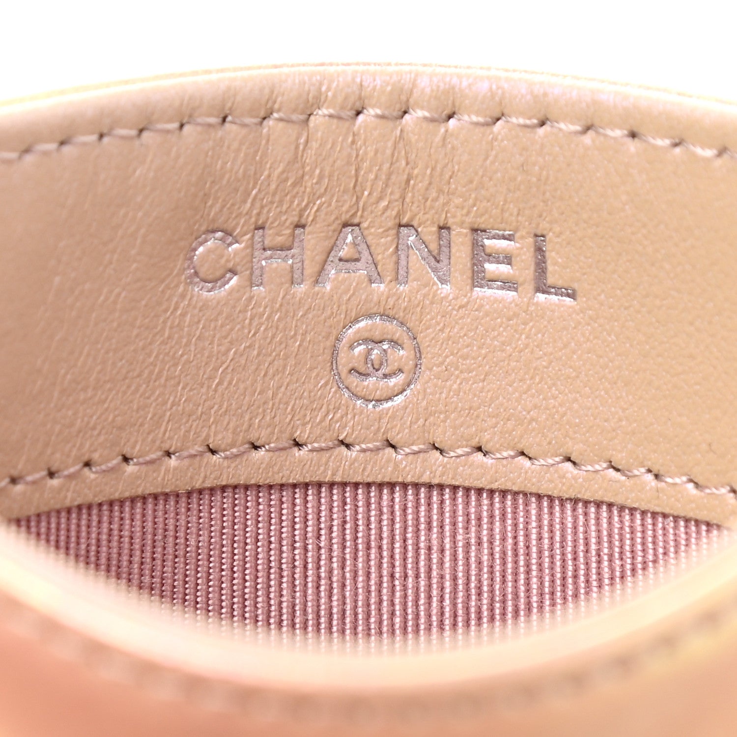 Chanel Iridescent Calfskin Quilted Card Holder Pink 6 of 9