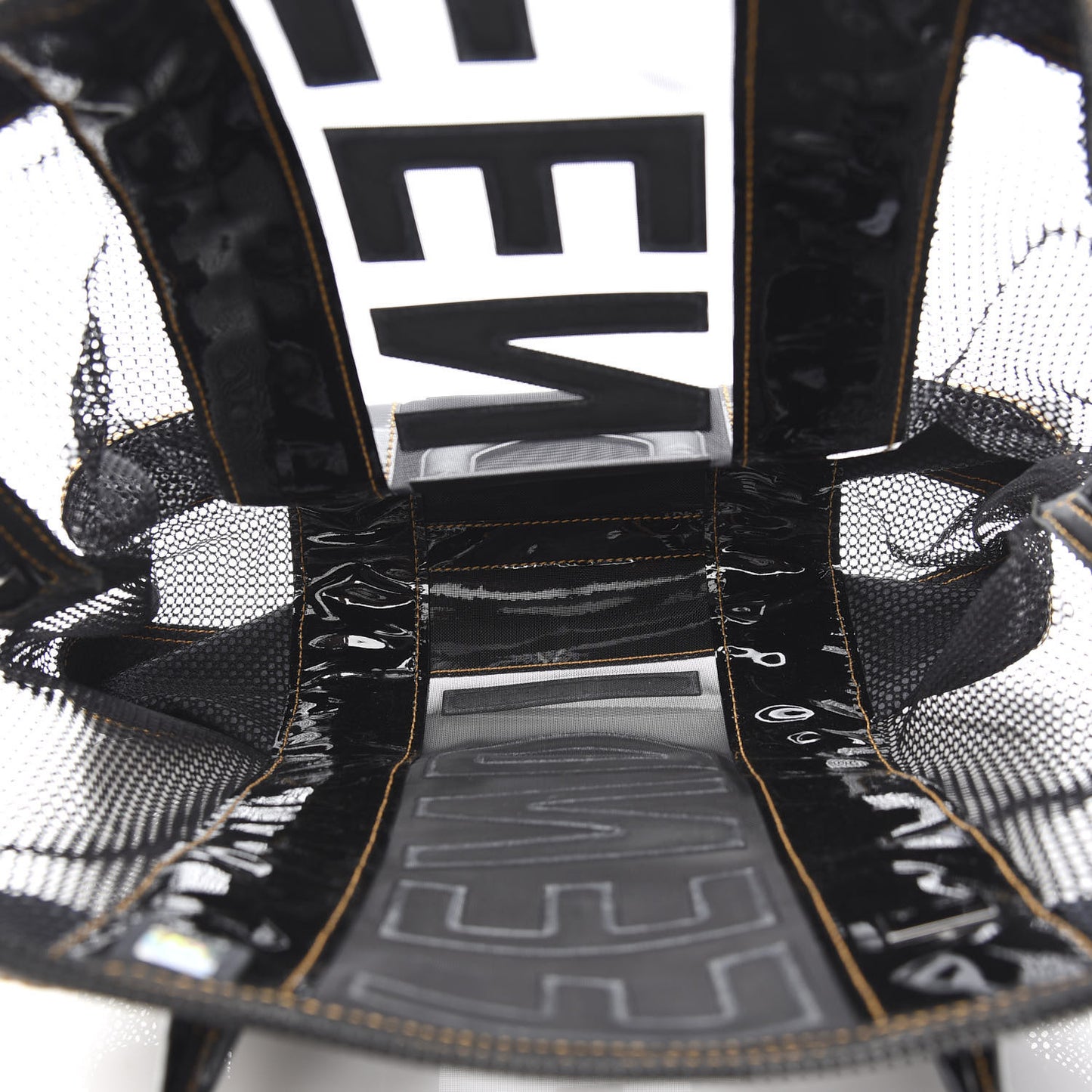 Patent Mesh Large B Mix Tote Black