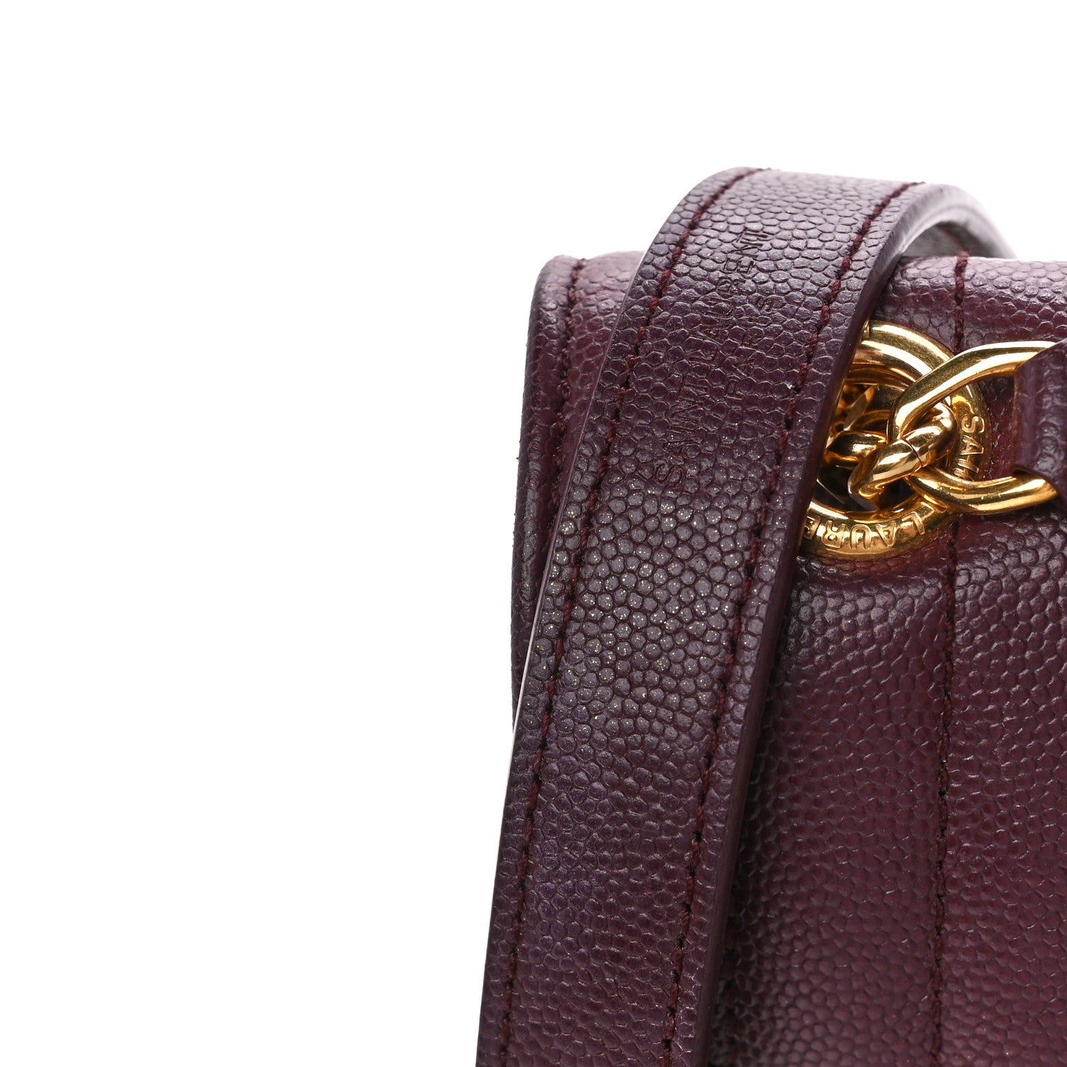 Saint Laurent Grain De Poudre Textured Mixed Matelasse Medium Triquilt Monogram Satchel Rouge Legion 14 of 16