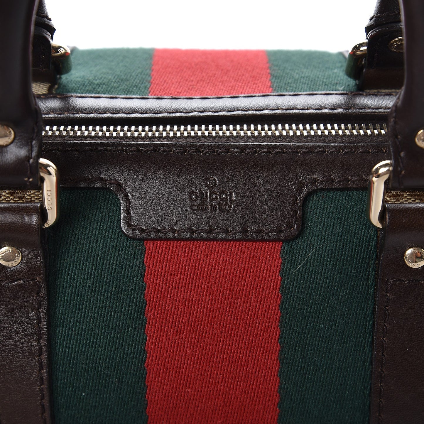 Monogram Vintage Web Medium Boston Dark Brown