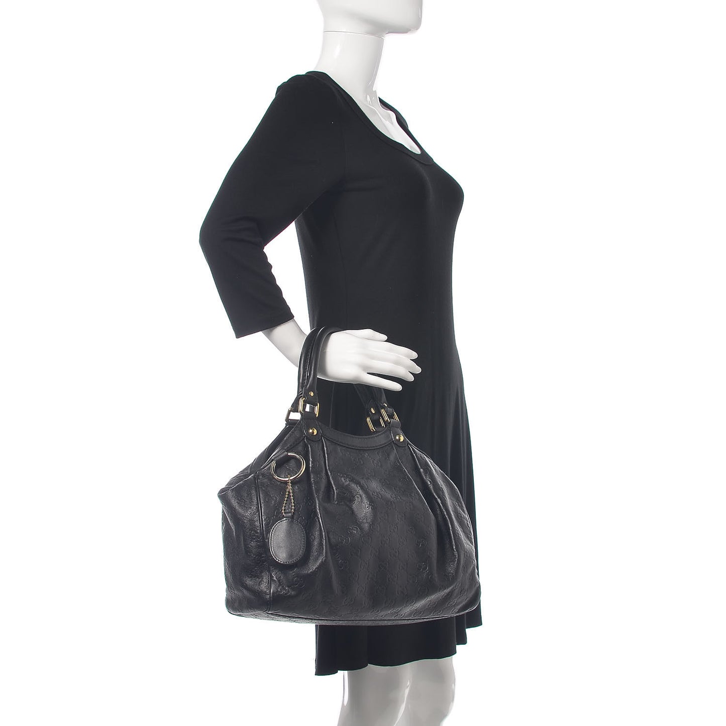 Guccissima Medium Sukey Tote Black