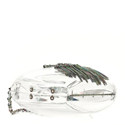 Chanel Plexiglass Iridescent Chain Fringe CC Clutch Clear 3 of 8