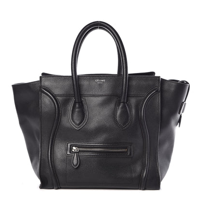 Celine Drummed Calfskin Mini Luggage Black 1 of 8