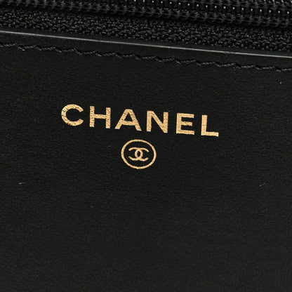Chanel Caviar Chevron Quilted Boy Wallet On Chain WOC Black 6 of 10