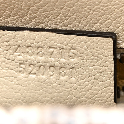 Gucci Calfskin Snakeskin Studded Small Ottilia Top Handle Bag White 8 of 11