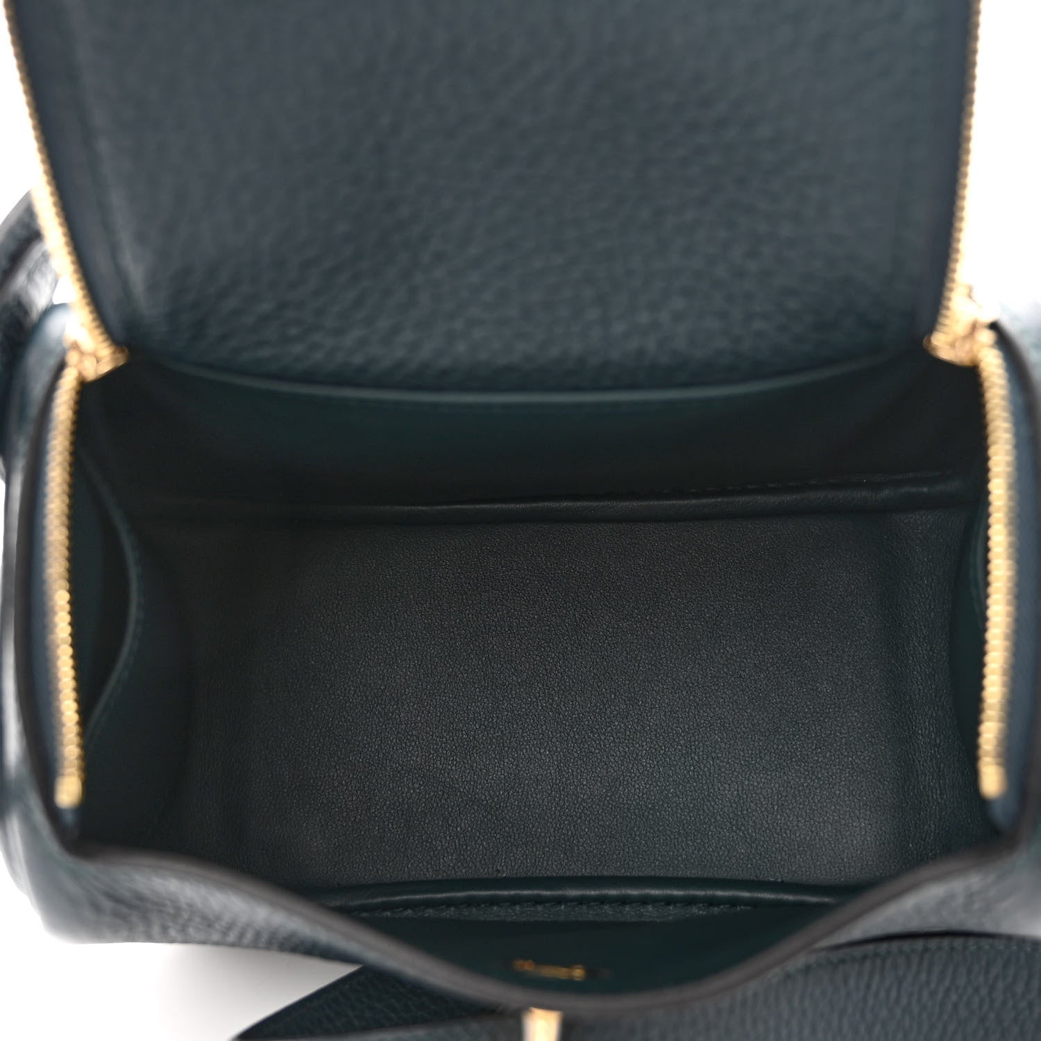 Hermes Taurillon Clemence Mini Lindy 20 Vert Cypress 5 of 10