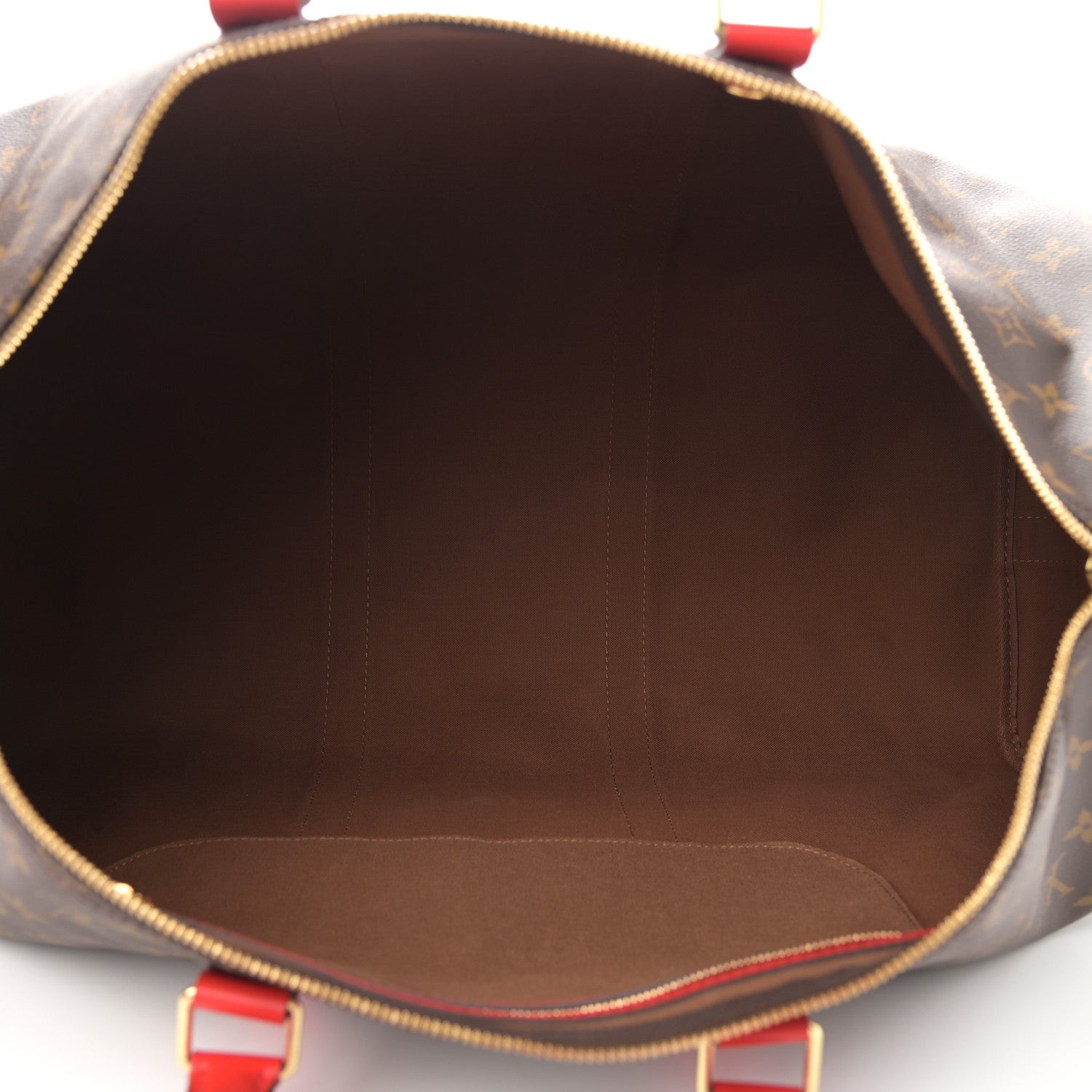 Louis Vuitton Calfskin Monogram Keepall Bandouliere 50 Coquelicot 5 of 9