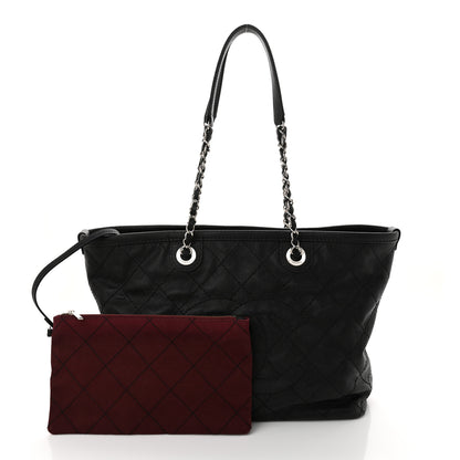 Chanel Grained Calfskin Quilted Small Daily Shopping Tote Black 3 of 14