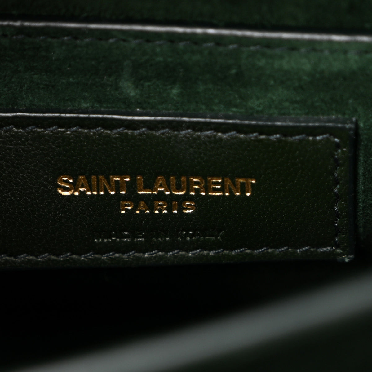Saint Laurent Calfskin Medium Monogram Sunset New Vert Fonce 6 of 13