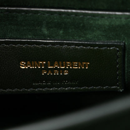 Saint Laurent Calfskin Medium Monogram Sunset New Vert Fonce 6 of 13