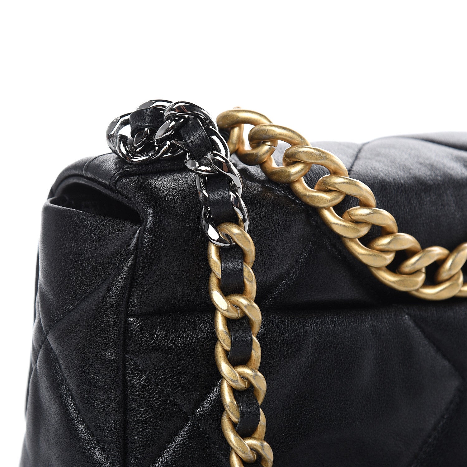 Chanel Lambskin Quilted Medium 19 Flap Black 10 of 11