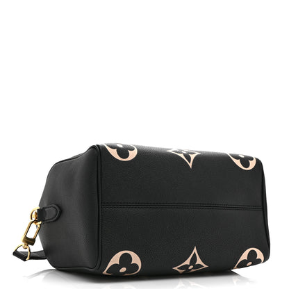 Louis Vuitton Empreinte Monogram Giant Speedy Bandouliere 25 Black Beige 4 of 9