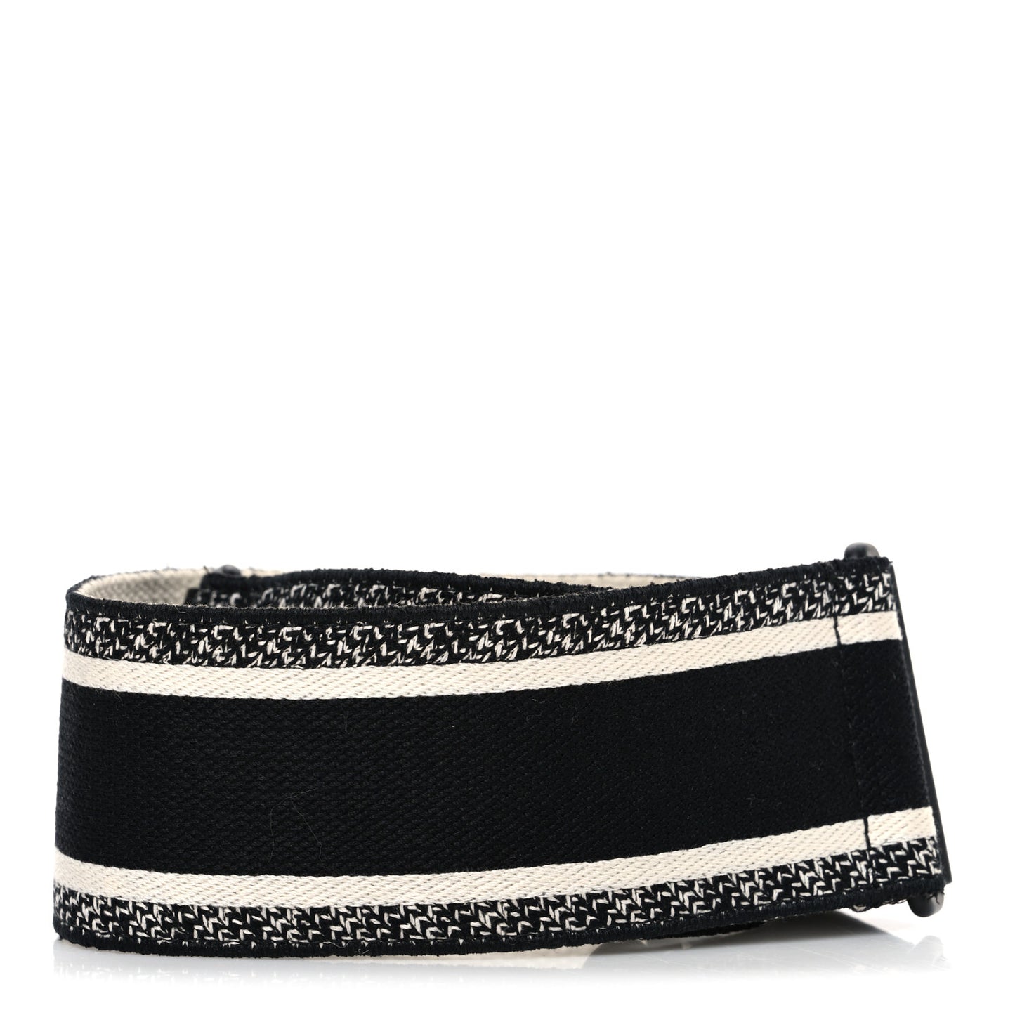 Canvas Embroidered Shoulder Strap Black Ultramatte