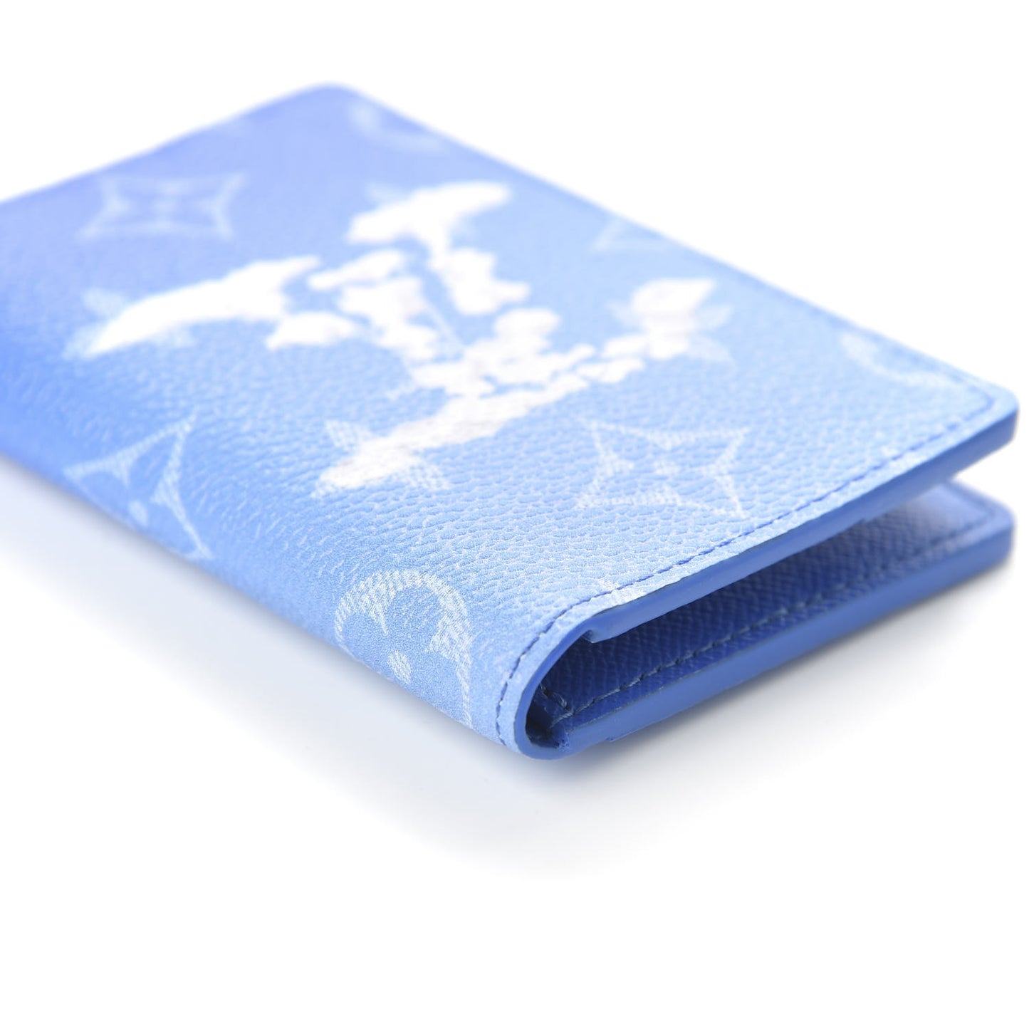 Monogram Clouds Pocket Organizer Blue