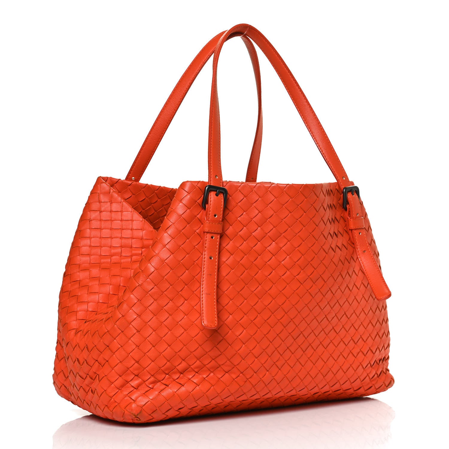 Bottega Veneta Nappa Intrecciato Medium Seamless Tote Tangerine 3 of 12