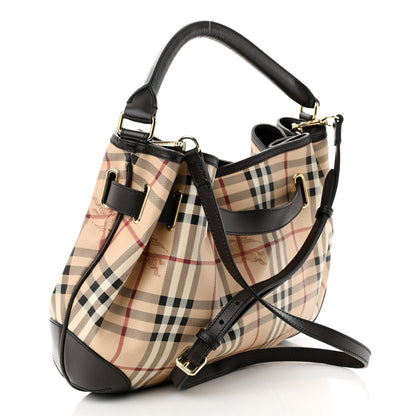 Burberry Haymarket Check Medium Willenmore Hobo Chocolate 3 of 14
