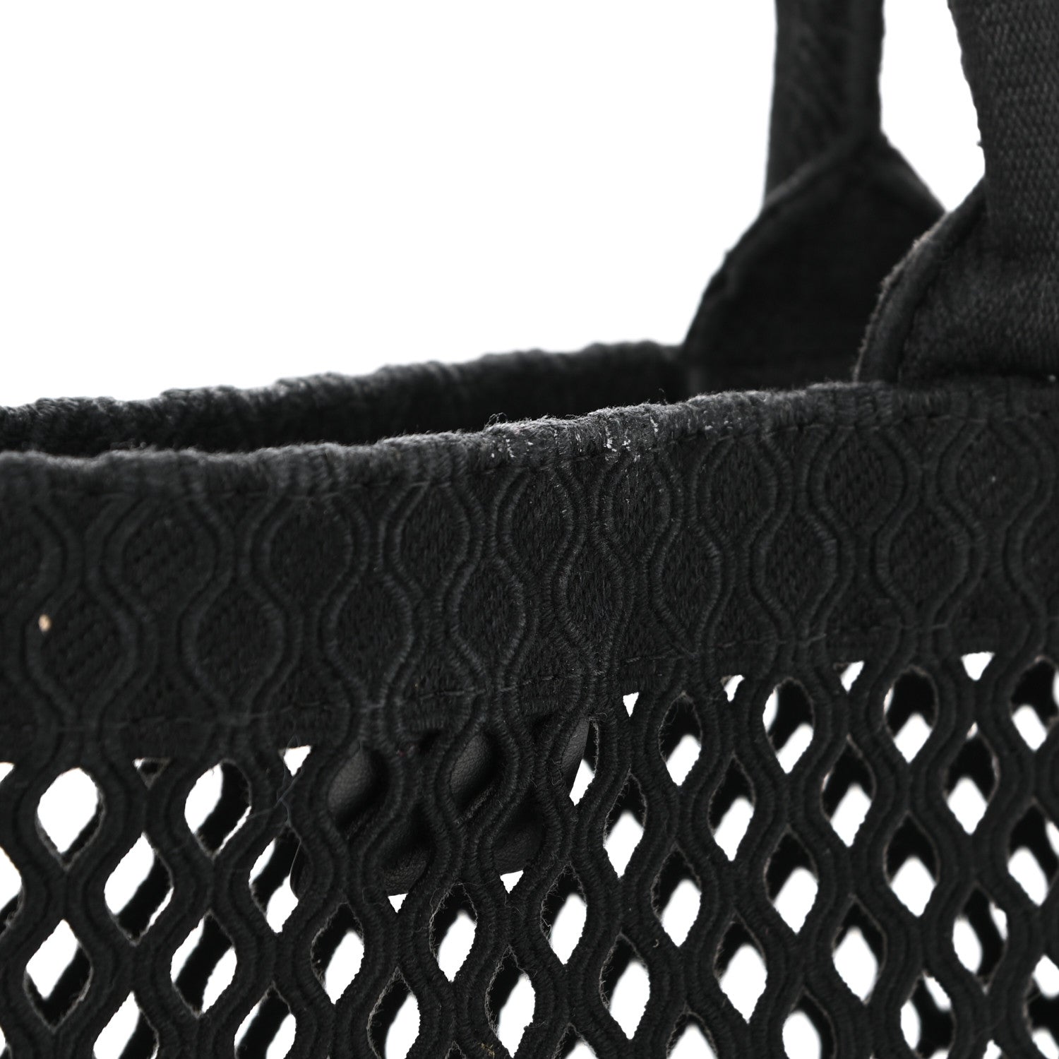 Christian Dior Mesh Embroidered Book Tote Black 11 of 11