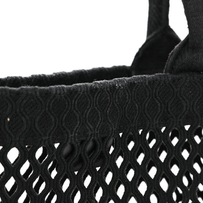 Christian Dior Mesh Embroidered Book Tote Black 11 of 11