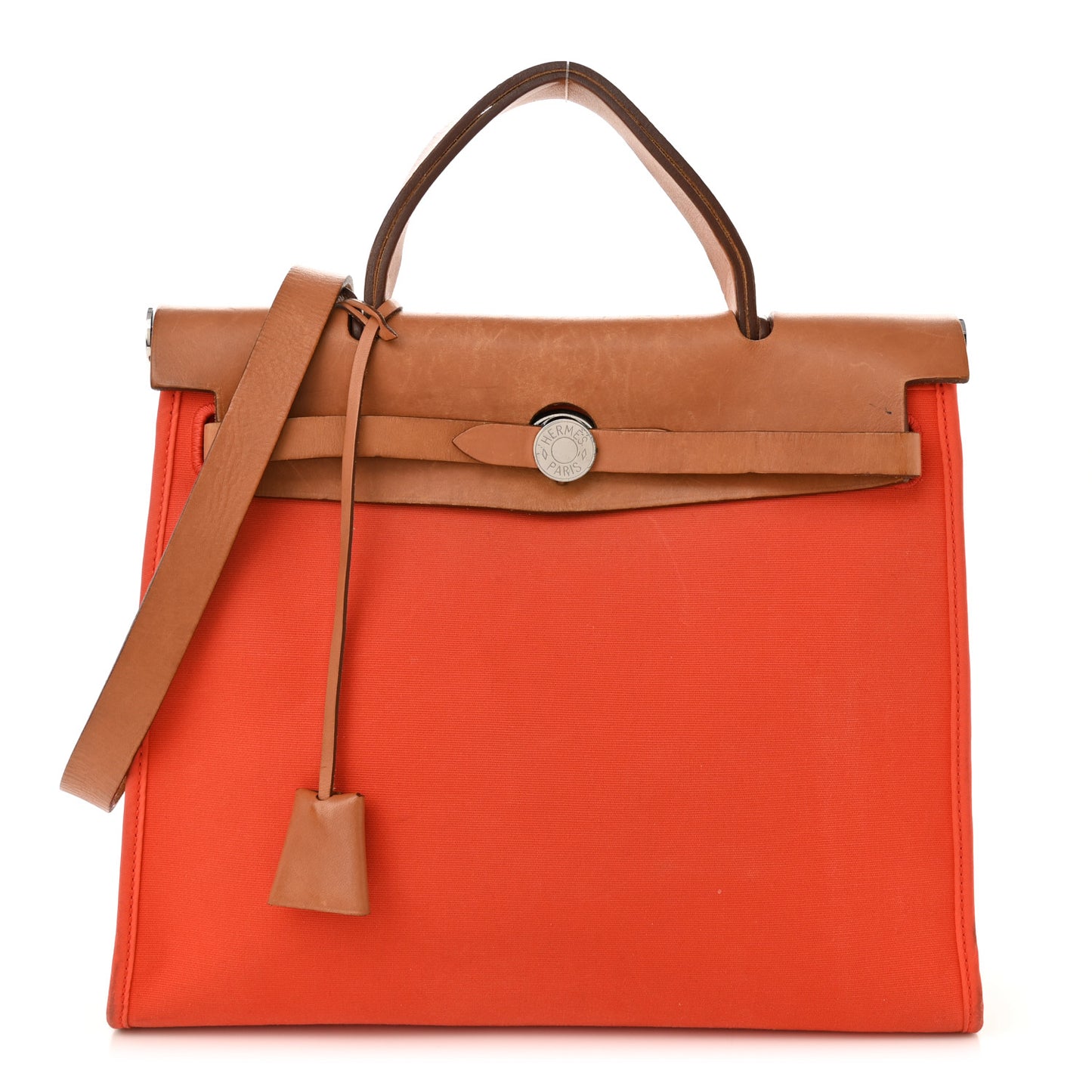 Vache Hunter Toile Herbag Zip 31 PM Capucine Fauve