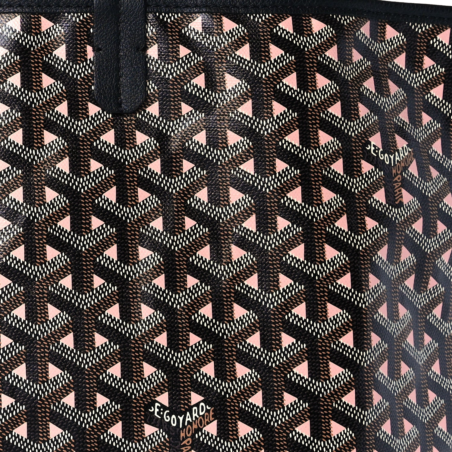 Goyard Goyardine Saint Louis Claire Voie PM Black Pink 7 of 9