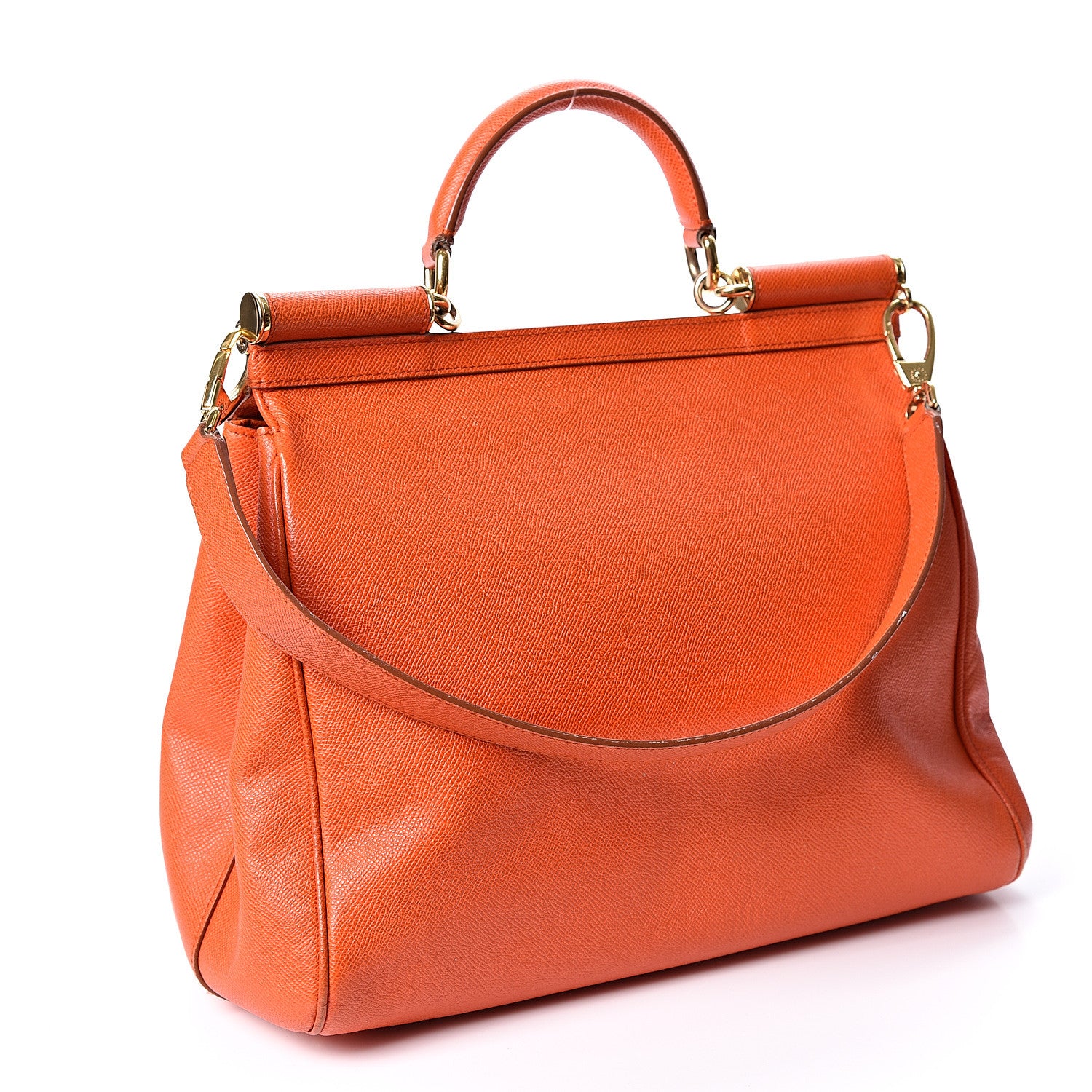 Dolce & Gabbana Dauphine Large Miss Sicily Satchel Orange 2 of 8