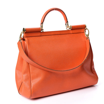 Dolce & Gabbana Dauphine Large Miss Sicily Satchel Orange 2 of 8
