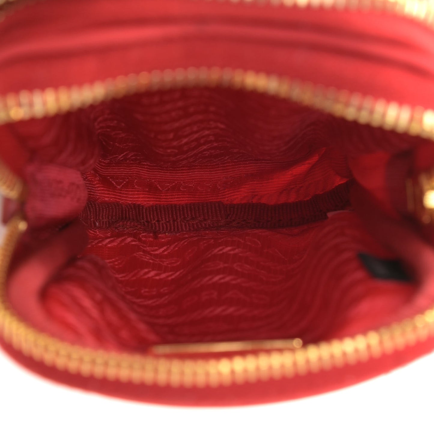 Tessuto Nylon Double Zip Phone Case Crossbody Bag Red